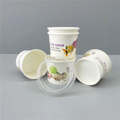 130 ml popierinis ledų puodelis, skirtas ledų parduotuvei