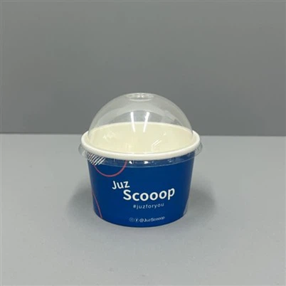 4oz spausdinti popieriniai ledų puodeliai su dangteliais vakarėliams